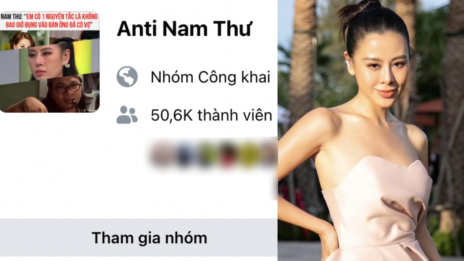 Nhóm tẩy chay Nam Thư có hơn 50.000 thành viên sau 3 ngày